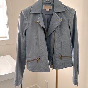Michael Kors krinkled genuine leather jacket